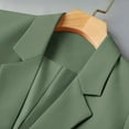 thumbnail image 5 of Breezora Womens Vintage British Style Single Breasted Blazer Long Sleeve Loose Fit Casual Elegant Jacket XL Size Green, 5 of 9