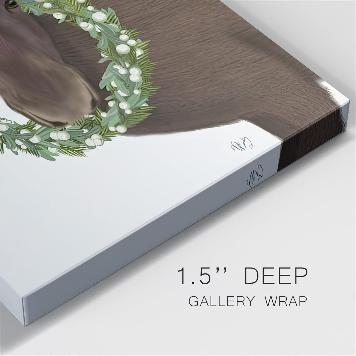 Christmas Moose and Christmas Owls- Gallery Wrapped Canvas