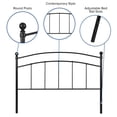 thumbnail image 4 of Pemberly Row Contemporary Queen Metal Spindle Headboard in Black, 4 of 9