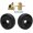 front hub, variant on 13x5.00-6'' Wheel Tire & Rim, 13x5.00x6 Tubeless Tire with Steel Alloy 17mm Front Wheel Hub for Go Kart Buggy Mini Bike Quad Riding Lawn Mower Four-Wheel Quad (Includes Steering Knuckle)