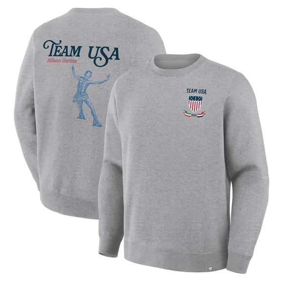 Men's Gray Team USA 2026 Winter Olympics Figure Skating Sweatshirt