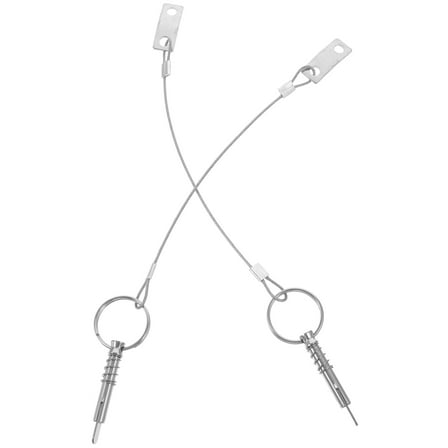 WHAMVOX  2 Sets Boat Release Hatches Marine Spring Pin Lanyard Accessories Silver