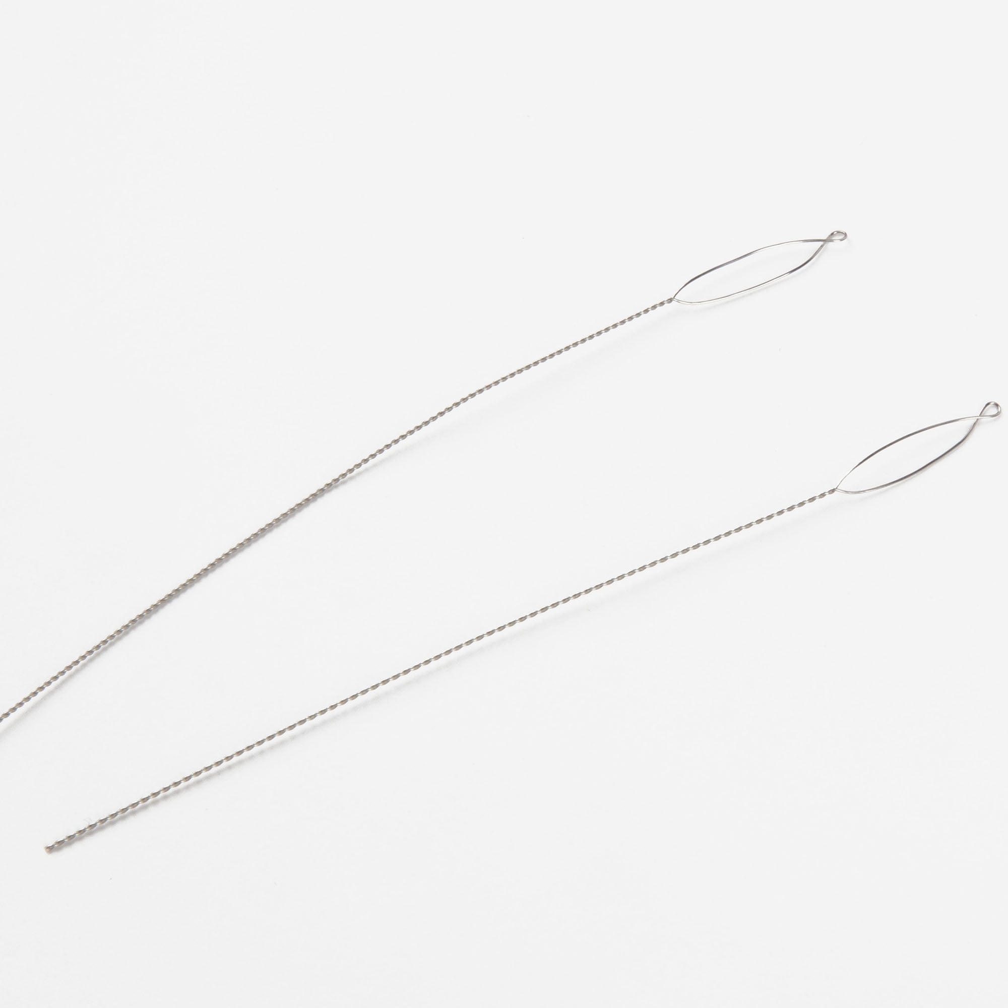 (2 pack) Cousin DIY 2.5 in Collapsible Eye Beading Needles Silver, Steel, 2 Piece