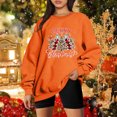 thumbnail image 1 of 2023 Chandails de Noël pour Femmes en Liquidation Mode Manches Longues Col Rond Imprimé de Noël Hauts Amples Blouses Chandails, 1 of 5