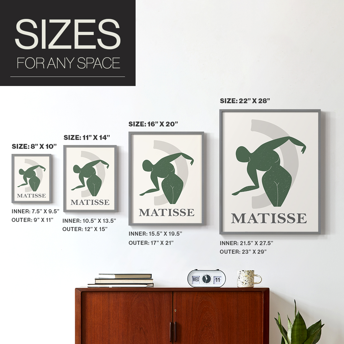 Matisse CCLXXII in Solid Wood 11 x 14 Framed Print