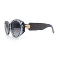 thumbnail image 6 of Womens Oversized Oval Mod Luxury Fashion Plastic Sunglasses Slate - Smoke, 6 of 8