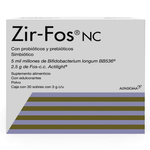 Suplemento Alimenticio Zir-Fos 30 Sobres con 3g Polvo