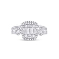 thumbnail image 2 of 14kt White Gold Baguette Diamond Bridal Wedding Ring Band Set 5/8 Cttw, 2 of 4