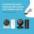 thumbnail image 2 of Sywqhk 2mp AI Humanoid Smart Auto Tracking Cámara USB con micrófono HD Webcam (Blanco), 2 of 9