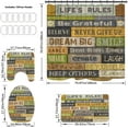thumbnail image 4 of Shower Curtains for Bathroom, 4 Pcs Funny Quote Bathroom Sets with Shower Curtains Sets and Rugs, Waterproof Durable Fabric Bathroom Shower Curtains with Hooks, 4 of 7