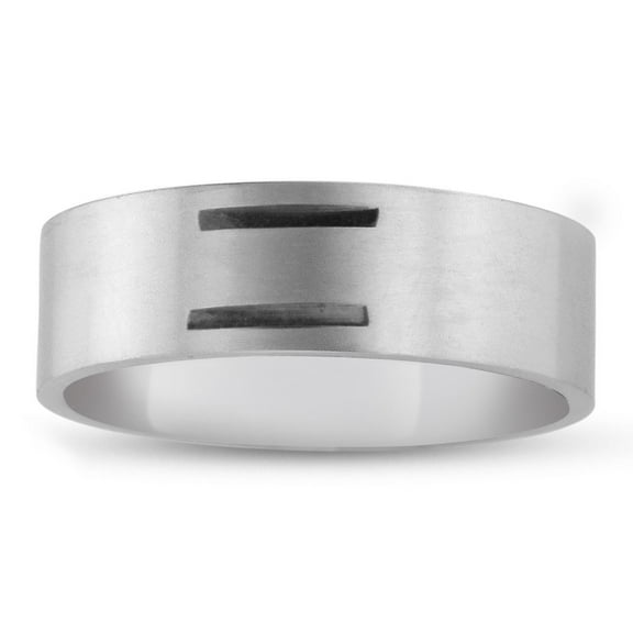 SuperJeweler Mens 8mm Brushed Finish Equality PRIDE Titanium Ring Wedding Band for Men