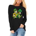 thumbnail image 4 of Uootdi St Patricks Day Long Sleeve Shirts for Women Retro Lucky Clover Tshirt Irish Shamrock Graphic Tee Tops Gift, 4 of 6