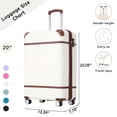 thumbnail image 4 of YesFashion 20" Luggage with TSA Lock, ABS Lightweight Suitcase, Vintage Carry On Luggage with Silent Spinner Wheels for Men Women, 4 of 7