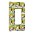 thumbnail image 1 of KuzmarK™ 1 Gang Rocker Wall Plate - Welsh Corgi with Blue Bandana Dog Modern Art by Denise Every, 1 of 1