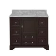 thumbnail image 3 of Madison 42" Bathroom Vanity with Chocolate Cabinet and Carrara Marble Top, 3 of 6
