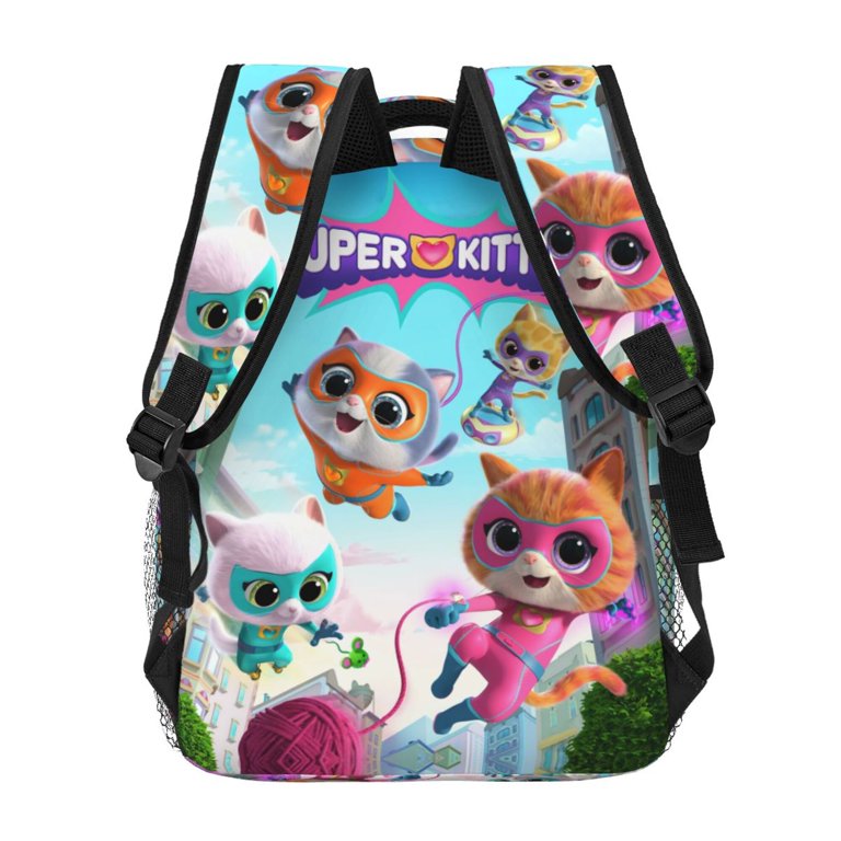 SUPERKITTIES Kids Backpack – Official Licensed, Adaptable To Trolley, 26x11x34 Cm, With Side Pocket & Padded Straps