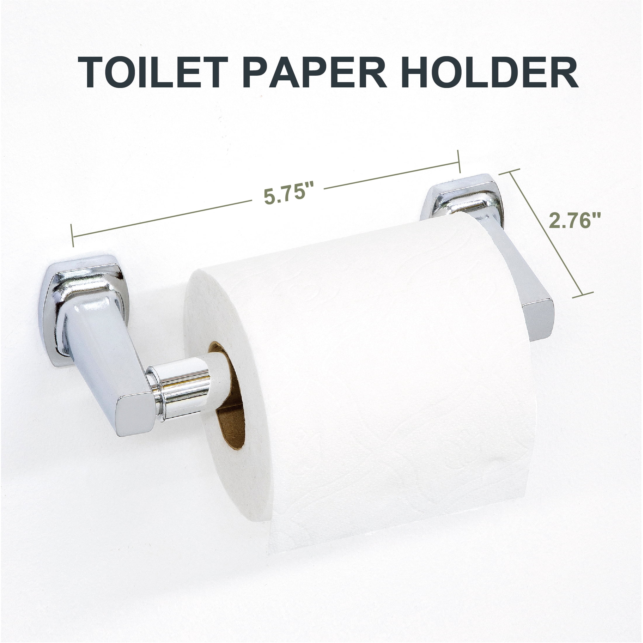 Mainstays Chrome Wall-Mounted Toilet Paper Holder with Hardware