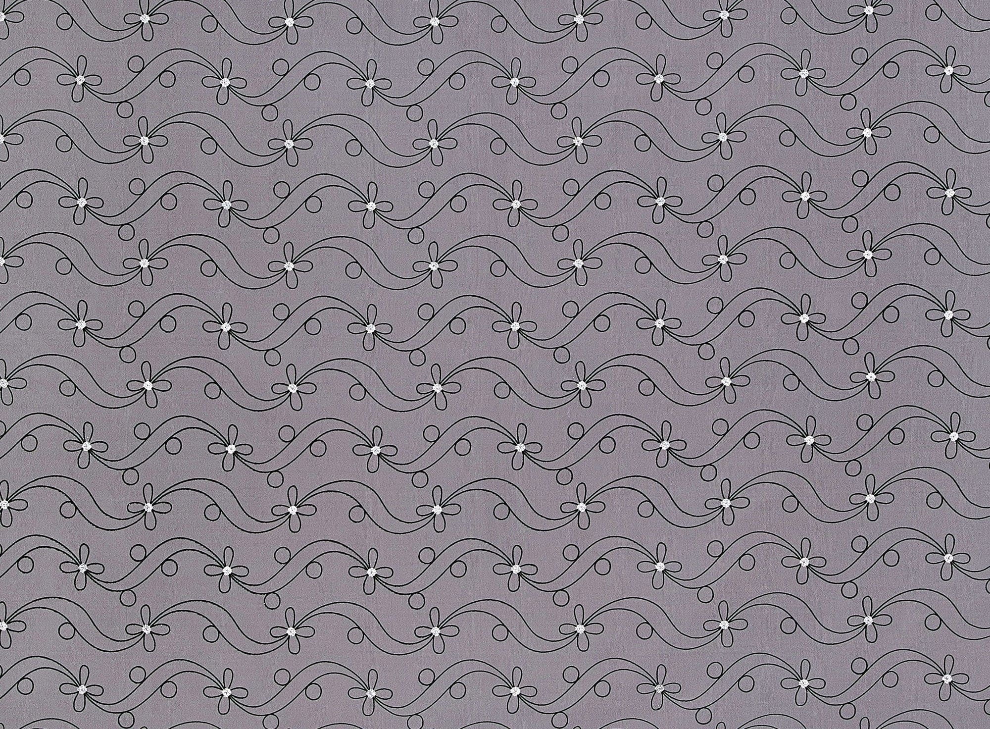 Zelouf Flock W/glitter Hologram On Organza  , Sewing, DIY, Crafts Fabric by the Yard, Black/silver, 7 Yard