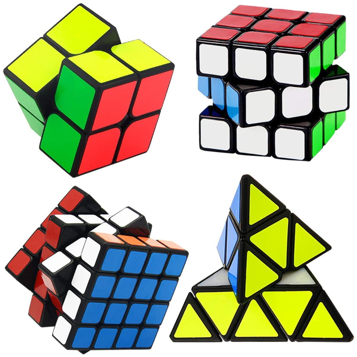 1x3x3 2x2x2 magic cube HJXDtech- 5 pack magic cube set of mirror cube 2x2 megaminx +2x2 pyraminx 