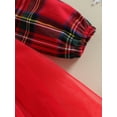 thumbnail image 6 of Wassery Kids Girls 2 Piece Christmas Outfits 6M 12M 18M 24M 3T 4T Toddler Baby Girls Plaid Print Long Sleeve Tulle Princess Dress Headband Little Girls Christmas Party Clothes, 6 of 8