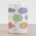 thumbnail image 2 of Colorful Ceramic Toothbrush Holder, Different Colors with Ornate Round Mandala Oriental Style Print, Decorative Versatile Countertop for Bathroom, 4.5" X 2.7", Multicolor, by Ambesonne, 2 of 4