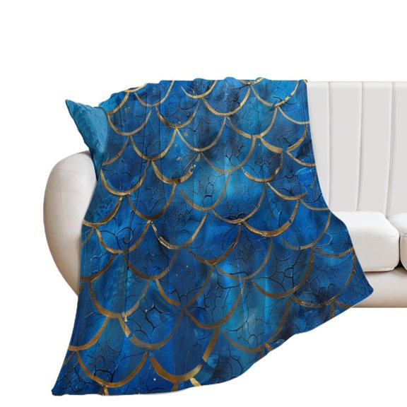 Ocean Cute Mermaid for Women Men Kids Flannel Throw Blankets Soft Fuzzy Lightweight for Home Decor Couch Bed Sofa