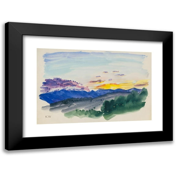 Karl Wiener 14x11 Black Modern Framed Museum Art Print Titled - Nature Study XXXVI (1924)