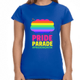 thumbnail image 2 of Pride Parade LGBTQ Pride Rainbow Flag Lesbian Gay Pride Ally Womens T Shirts, 2 of 8