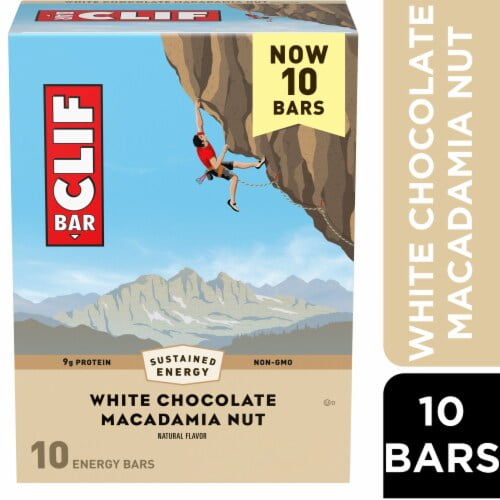 CLIF BAR White Chocolate Macadamia Nut Energy Bars 10 ct - Pack of 2