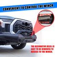 thumbnail image 4 of Front Bumper for 22-24 Toyota Tundra w/Side Wings, Bull Bar, OEM Tow Hook, Heavy-Duty Steel, 20" LED Light Bar, Winch Clutch Access, 2 LED Lights, Retains Parking Sensors, 4 of 9