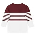 thumbnail image 5 of HAOTAGS Toddler Girls Blouses, Long Sleeved Striped Lightweight Causal Tops Wine 11 Years, 5 of 5