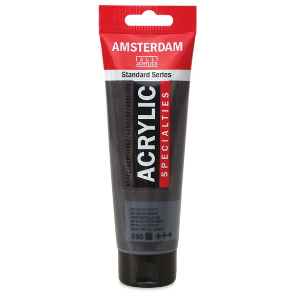 Amsterdam Standard Series Acrylic - Metallic Black, 120 ml tube