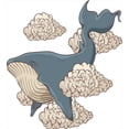 thumbnail image 3 of Ambesonne Whale Duvet Cover Set, Sky Clouds Animal Fish, Calking, Beige Slate Blue, 3 of 3