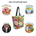 thumbnail image 7 of FORMRS Womens Canvas Tote Bag with Zipper Inner Pocket Shoulder Handbag, Pink Floral Tomatoes, 7 of 7