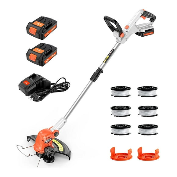 PAXCESS SF8A220 20 V 12 Inch Cordless String Trimmer Yard Tool with Battery