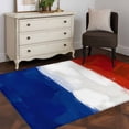 thumbnail image 3 of Red Blue White Striped Area Rugs 3'x5', Small Throw Rugs for Living Room Bedroom, Modern Abstract Art Stripes Farmhouse Indoor Outdoor Rug Non-Slip Low Pile Carpet Runner Reversible Floor Mats, 3 of 8