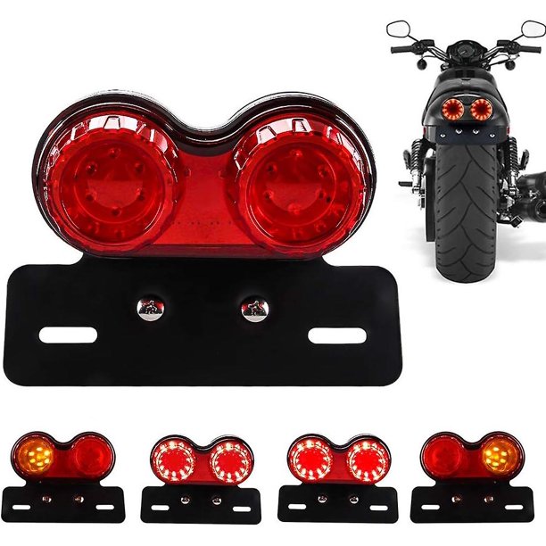 Luz De Freno Integrada Para Motocicleta, Señal De Giro, Luces De Conducción (Lente Roja)