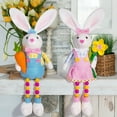 thumbnail image 4 of Cute Easter Spring Bunny Decor Unique Rabbit Figurines With Dangling Legs Friends Gifts Happy Easter Statue Decor For Home Table Kitchen Coffee Bar, 4 of 8