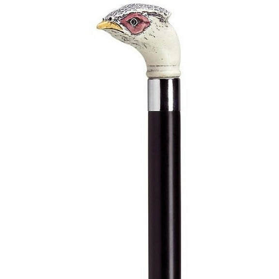 Walking Cane Scrimshaw Unisex Pheasant Head Cane Black Shaft
