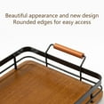 thumbnail image 6 of XunW Household Simple Wrought Iron Handle Tray Restaurant Hotel Tea Set Tray Rectangle, 6 of 12