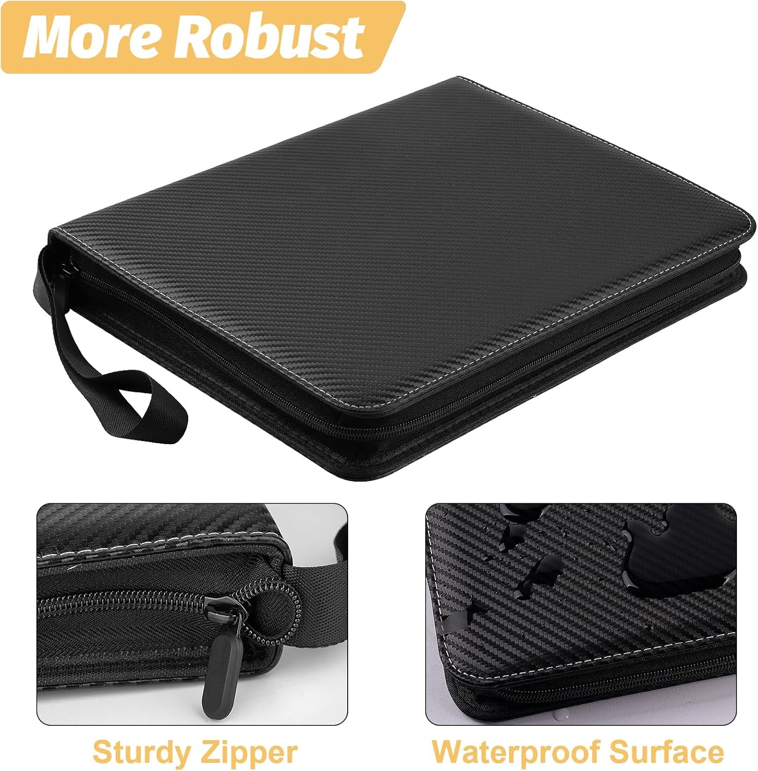 9-Pocket Card Binder,YUYAFN 900 Double-Sided Zip Card Sleeves Collection Binder,Baseball Card Collector Album with 50 Removable Card Sleeves,Card Folder for Collectible Card,Sports Card and Game Card