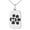 Silver, variant on Stainless Steel Letter M Initial Cat Dog Paws Monogram Engraved Small Rectangle Dog Tag Charm Pendant Necklace