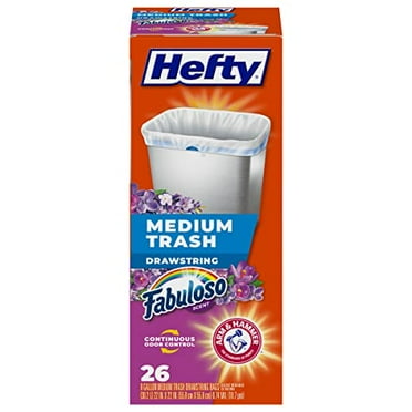 Hefty Medium Trash Bags, Fabuloso Scent, 8 Gallon, 26 Count