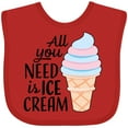 thumbnail image 3 of Inktastic All You Need is Ice Cream with Ice Cream Cone Boys or Girls Baby Bib, 3 of 4