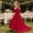 d-252Red538, variant on HAYIMI Child Elegant Girls Party Dress With Satin Bodice Summer Sleeveless Bow Detail Off The Shoulder Lightweight Wedding Style Tween Lovely Dresses