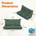 thumbnail image 7 of Homall Floor Sofa Bed, PU Leather Lazy Sofa, 2-Seater Floor Sofa Chair Lounge Chair with 2 Cup Holders for Living Room/Dorm Living Room, Green, 7 of 7