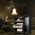 thumbnail image 5 of Towallmark 33L Electric Cigar Humidor – Spanish Cedar Shelves, Temp Control, LED Lighting for 350 Cigars, 5 of 7