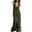 Army Green, variant on ChaoHeng Sundresses for Women for 2026 Solid Round Neck Tier Ruffle Sleeveless Flowy Beach Summer Dresses White S