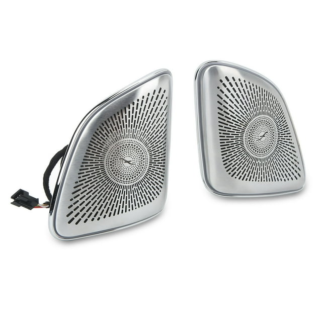 Protector de Altavoces de Automóviles, Iluminacióna Ambiental de LED Cromado Mate Una Cubierta de Tweeter de Pilar para decoración