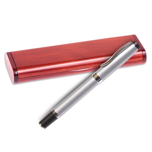 Gripper Roller Ball Pen - Silver with OS Single Gift Box Rosewood
